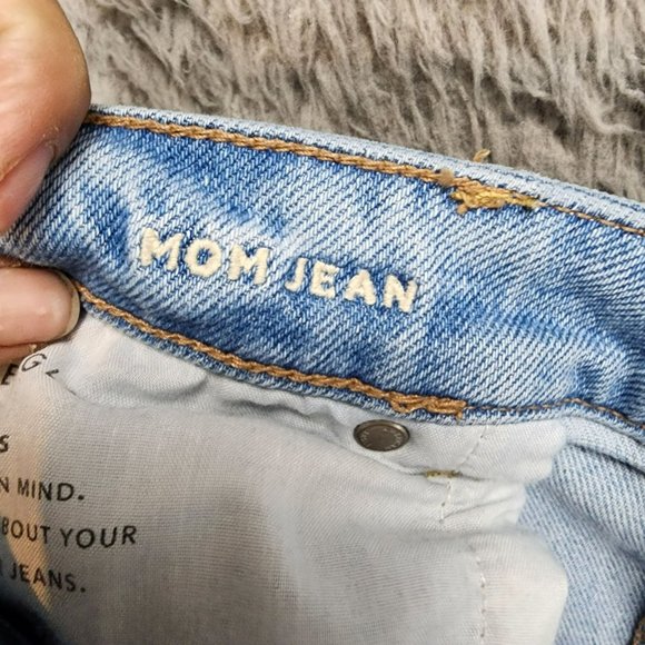 American Eagle Outfitters Jeans Womens 14 Tall Stretch High Rise Distressed Mom - Picture 13 of 16